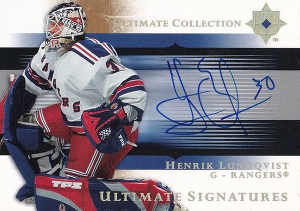 AUTO RC karta HENRIK LUNDQVIST 05-06 UD Ultimate Signatures číslo US-HL